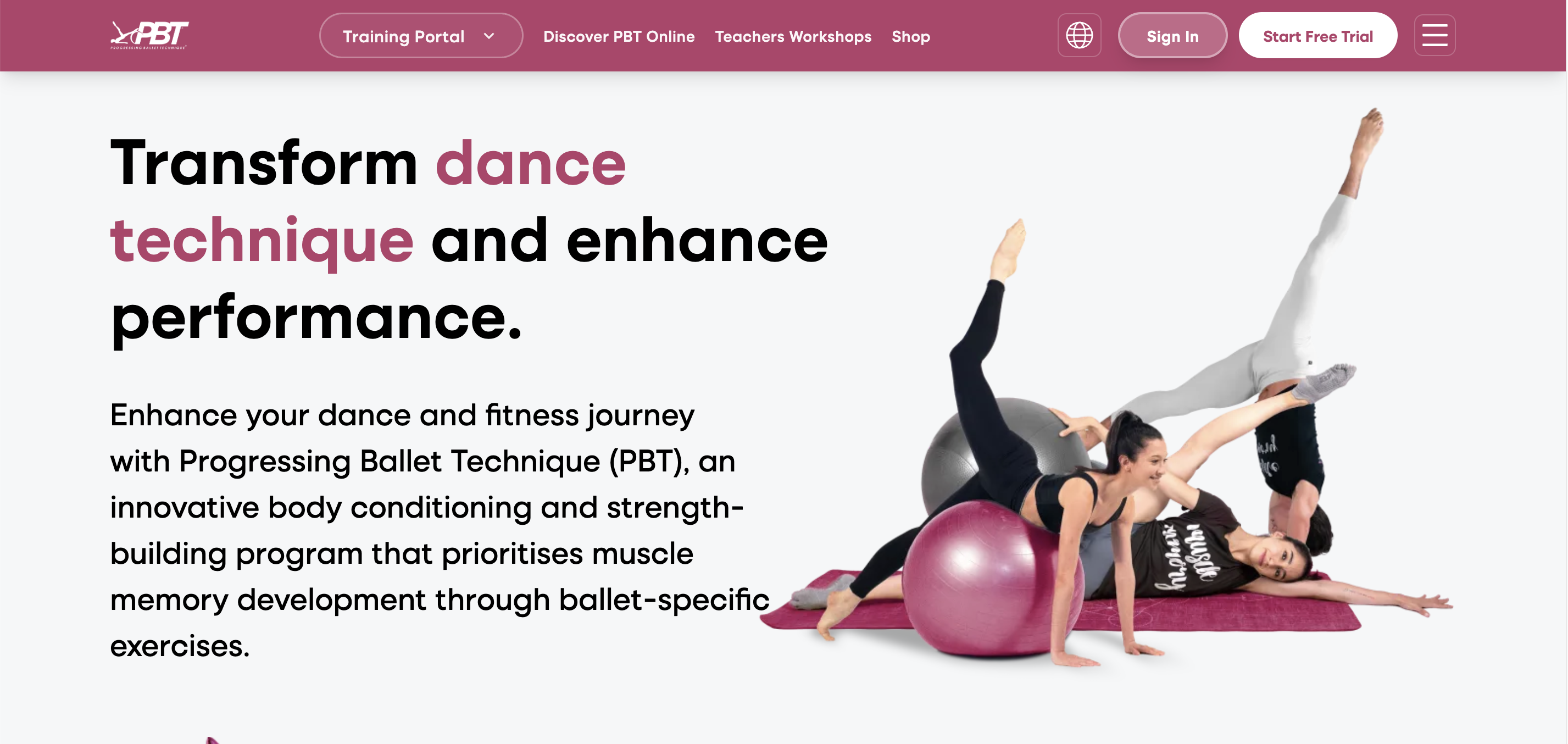 PBT Dance Platform Interface